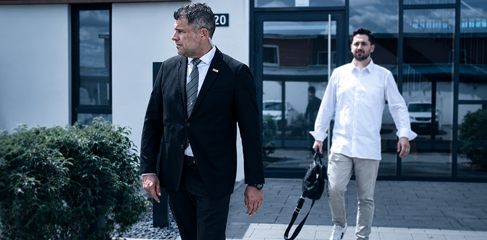 Personenschützer im Einsatz