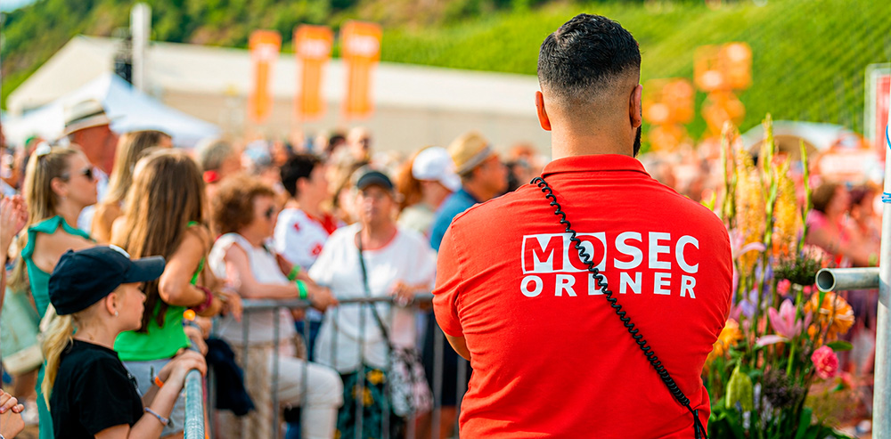 Sicherheitskraft beim Sportevent